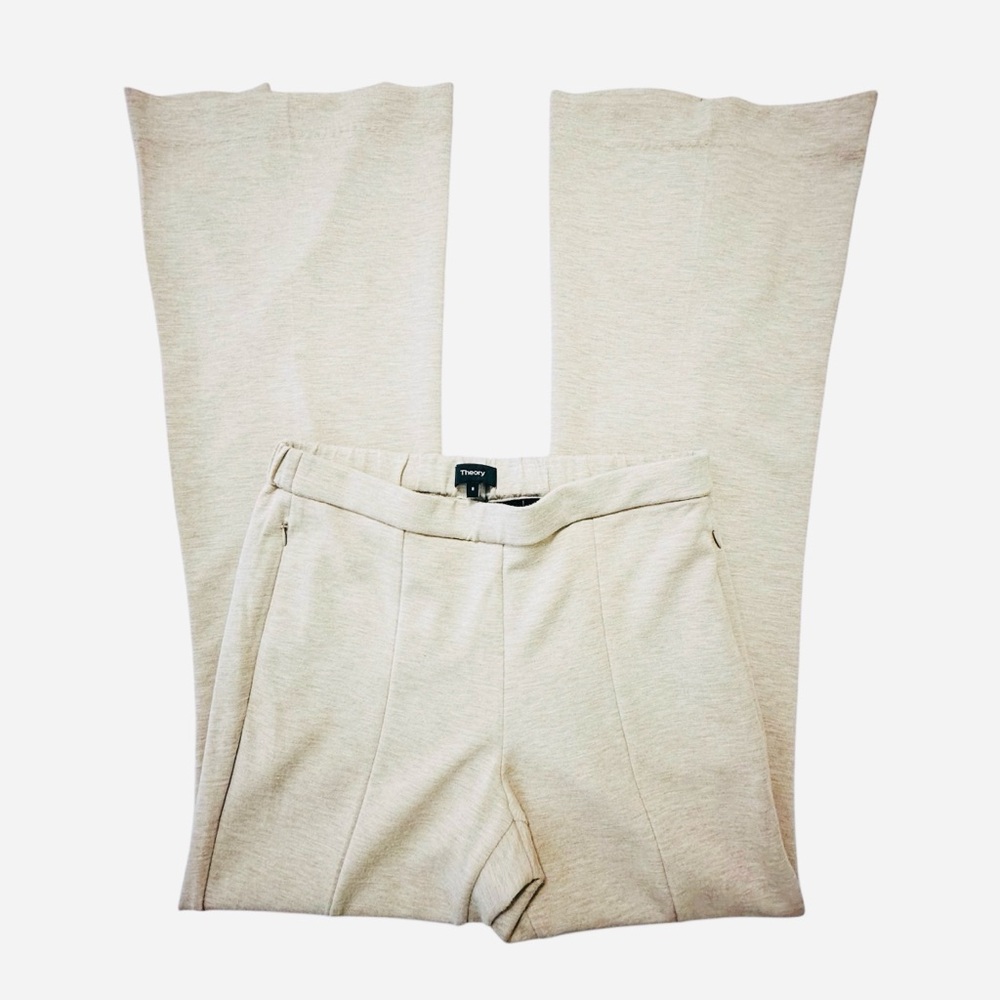 Theory Cream Boot-Cut Knit Pants - Picture 7 of 12